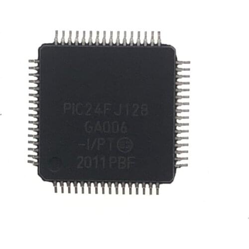 10PCS PIC24FJ128GA006-I/PT QFP-64 PIC24FJ128GA006-IPT QFP64 PIC24FJ128GA006 24FJ128GA006-I/PT 24FJ128GA006 New and original