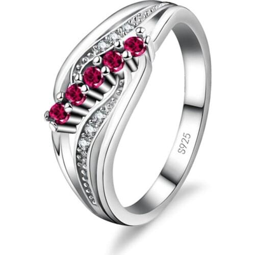 100% Authentic 925 Sterling Silver Rings Jewelry for Women Wedding Engagement Accessories Shining AAA Zircon Stone Pave Setting