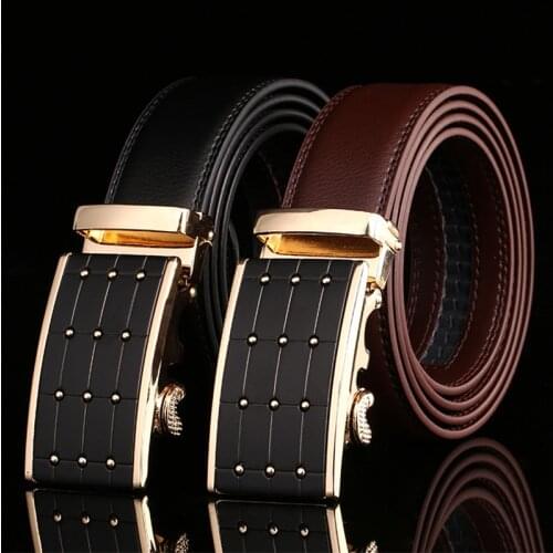 2021 Famous Brand Belt Men Top Quality Genuine Luxury Leather Belts for Men Strap Male Metal Automatic Buckle men belts