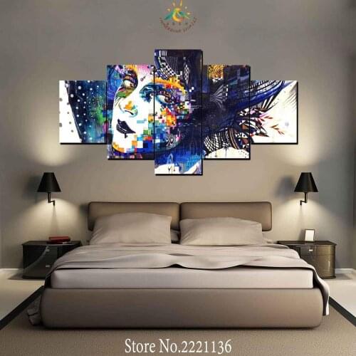 3 or 5 Pieces Colorful Mosaic Artwork Modern Wall Art Canvas Printed Painting HD Prints Modular Poster Wall Pictures