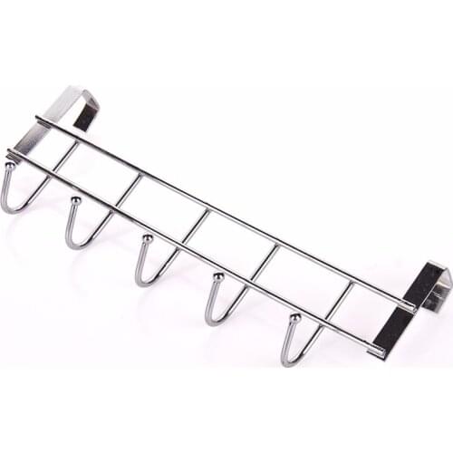 5 Hooks Clothing Coat Towel Hanger Rack Holder Shelf Over Door Home Bathroom Kitchen Hat Organizer Over The Door Hooks