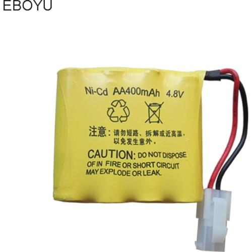 EBOYU 4.8V 400mAh Rechargeable Ni-cd AA Battery Pack 5559 2P Plug for Huanqi 508 550 RC Tank 605 611 RC Car And Other RC Toys