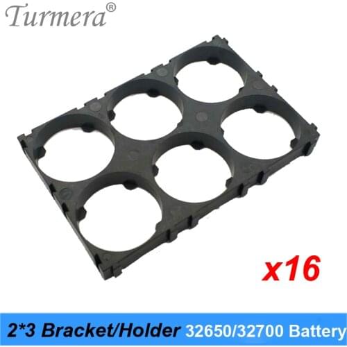 Battery Holder Bracket 32650 32700 2*3 Cell Safety Anti Vibration Plastic Brackets For 32650 32700 Battery Pack 16Pieces Turmera