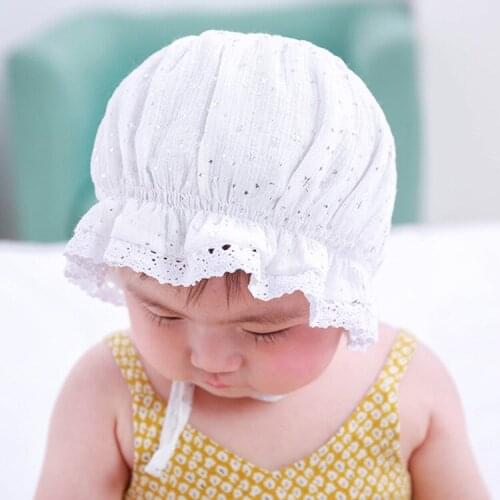 Hot stamping print childrens lace princess hat baby spring and summer lace court hat