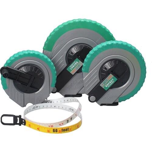Glass Fibre Measuring Tape 20/30/50M Retractable Flexible Tape Measure Ruler Stadiometer Metric Inch Measuring Tools