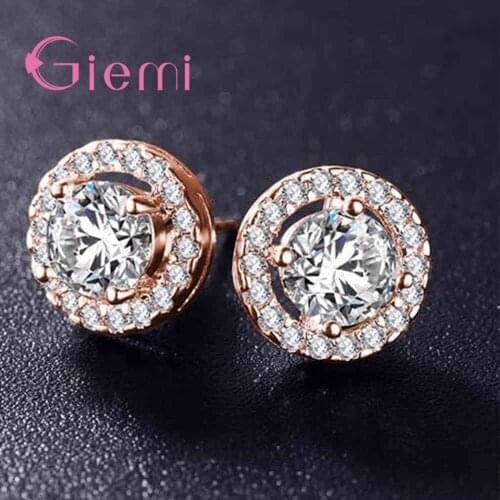 925 Sterling Silver Gold Rose Gold Colour Ring Luxury Crystal Prong Setting Fashion Appointment Jewelry For Women And Girls