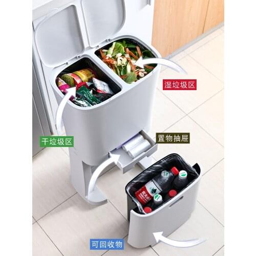 Trash Can Bathroom Recycling Bin Waste Zero Waste Container Storage Bin Recycling Poubelle Salle De Bain Home Garden BA60LJ