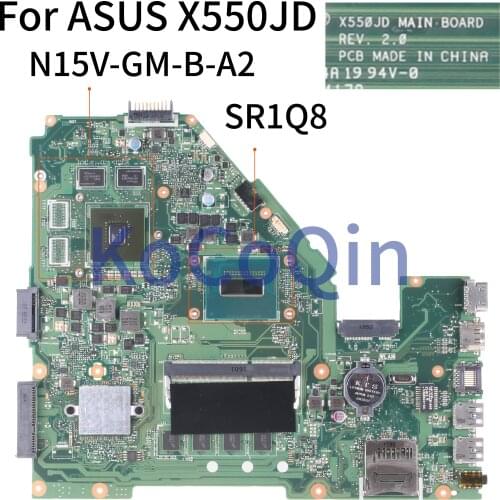 KoCoQin Laptop motherboard For ASUS X550JD Mainboard REV.2.0 SR1Q8 N15V-GM-B-A2 2G