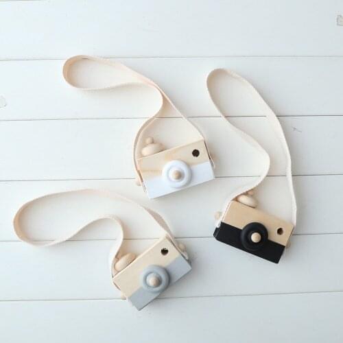 Nordic Hanging Wooden Camera Toys Mini Cute Kids Toy Gift Baby Room Decor Photography Prop Safe Natural Educational Toy For Kid