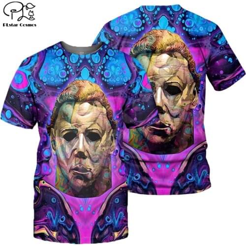 NewFashion Halloween Movie Michael Myers Horror Terror 3DPrint Men/Women Summer Streetwear Casual Funny Short Sleeve T-Shirts A3