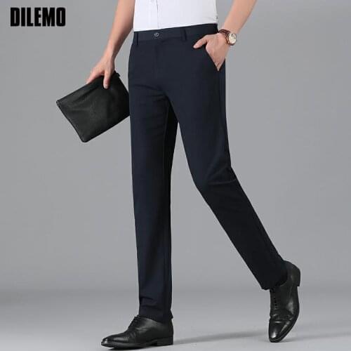New Brand Casual Comfortable Men Clothing 2021 Fashion Pant Korean Style Business Straight Top Quality Long Dress Work Trousers