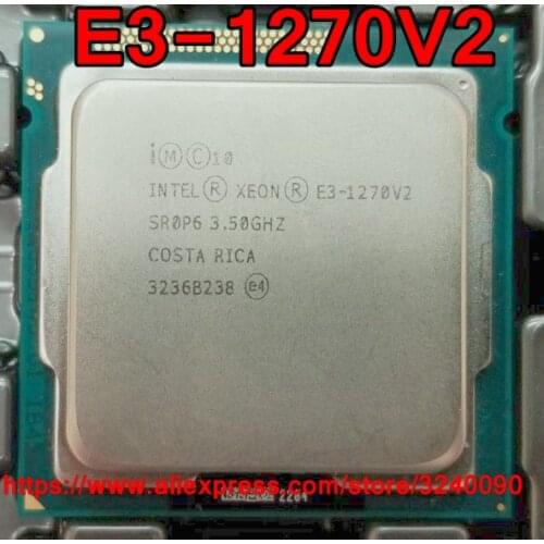 Original Intel Xeon CPU E3-1270V2 Processor 3.50GHz 8M Quad-Core Socket 1155 free shipping E3 1270V2 E3-1270 V2 E3 1270 V2