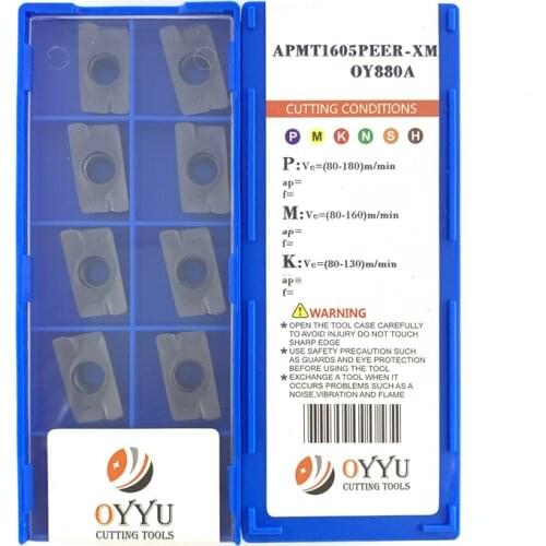OYYU APMT 1135 1605 APMT1135PDER-XM APMT1605PDER-XM OY880A OY818P Milling Cutter APMT1135 APMT1605 CNC Carbide Cutting Inserts