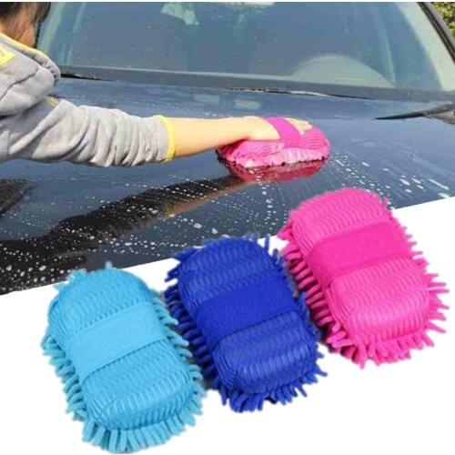 Auto Washing Gloves Cleaner Automobiles Motorcycles Coral Fleece Microfiber Anthozoan Sponge Towel Hand Brush Car Washer