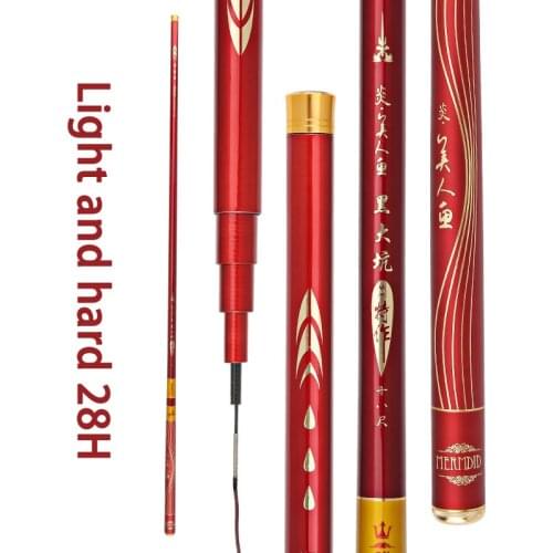 3.6M-7.2M Carbon Fiber Fishing Rod Light And Super Hard 28H Telescopic Table Fishing Rod Carbon Fishing Tool