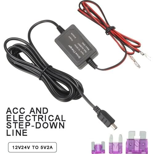 Universal Mini USB Hard Wire Cable Kit Fuse Box for Car Recorder Dash Cam Automobile DVR Camera DC Converter Fuse Accessories