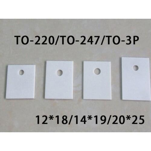TO-220/247 High Thermal Conductivity Transistor High Power Ceramic Heat Sink TO-3P Alumina Ceramic Insulation Sheet with Hole