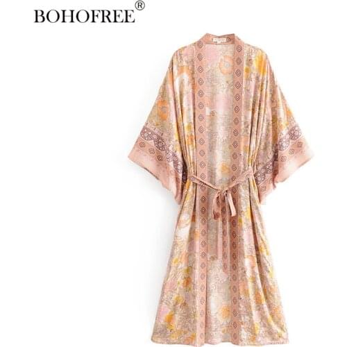 Spring Summer Long Kimono Gpysy Folk Cardigans Women Bohemian Holiday Robe Casual Boho Chic Mujer Jacket Kimonos