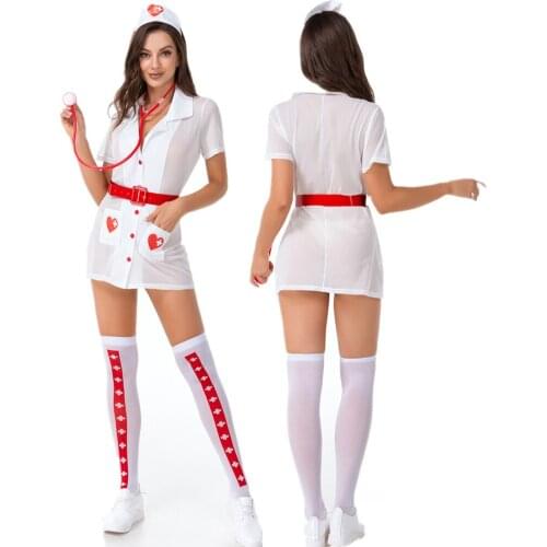 Women Sexy Lingerie Naughty Head Nurse Outfit Uniform Temptation Cosplay Costumes Halloween Fancy Dress