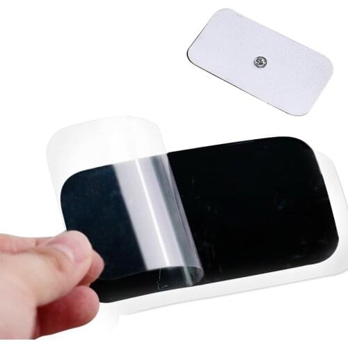 10 Pcs Self Adhesive Replacement 9*5cm Button Electrode Pad TENS Non-woven for Muscle Stimulator Tens Machine Pads for Massage
