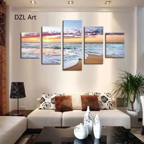 5 Panels(No Frame)Falls Creek Picture Modern Wall Decor Print on Canvas Oil Painting Canvas Painting for Christmas Gift