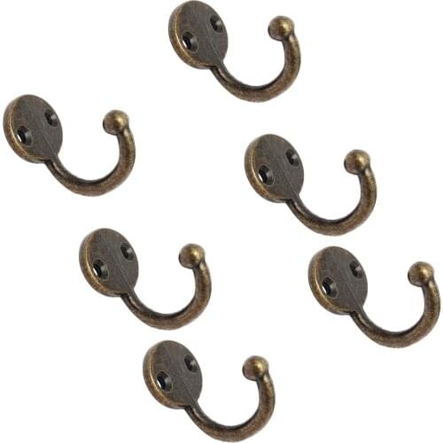 MagiDeal 6Pcs Cloth Coat Towel Hangers Door Wall Kitchen Bedroom Bathroom Hooks Zinc Alloy Rails for using in bathrooms bedrooms