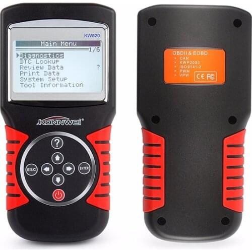 KW820 OBDII EOBD Automotive Scanner Errors Code Reader Diagnostic Tool OBD2 Scan Tool Universal Auto OBD 2 Scaner Clears trouble