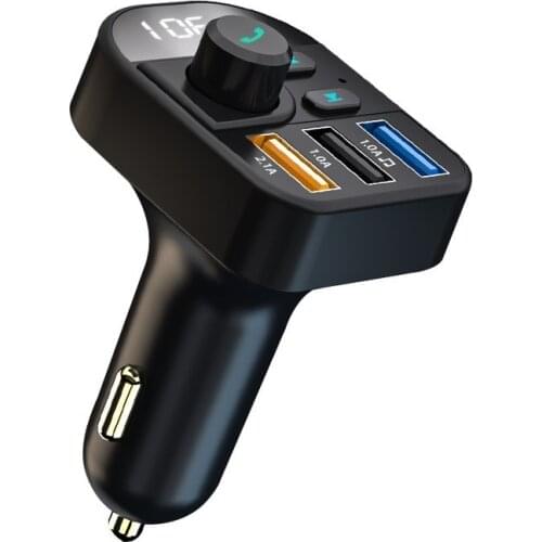 Bluetooth Wireless Car Kit Handfree LCD FM Transmitter Dual USB Car Charger3.1A MP3 Music TF Card U Disk AUX Player
