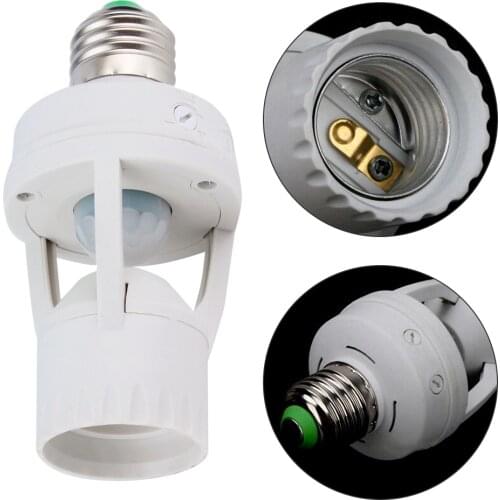 Infrared PIR Motion Sensor E27/E26 Lamp Bulb Holder Socket Switch AC 110V-240V Led Bulb Light Lamp Holder