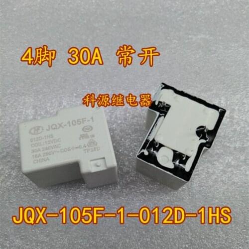JQX-105F-1 012D-1HS 4-pin relay normally open 30A HF105F-1-012D-1HS