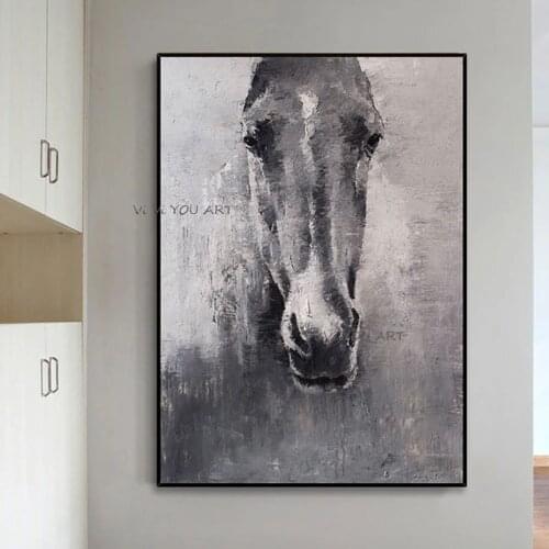Oil Painting Abstract Horse Handmade Paintings On Canvas Modern Home Wall Art Decoration Animal Painting Hand Painted Unframed