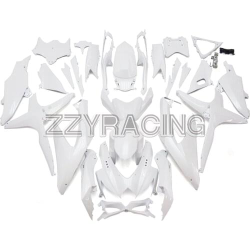 Motorcycle Fairings Kit for Suzuki GSXR600 K8 2008 2009 2010 GSXR750 K8 2008 2009 2010 ABS Plastic Body Work Pure White Covers