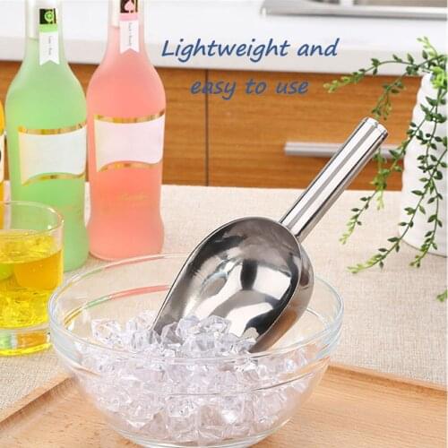 Stainless Steel Ice Scoop Flour Food Buffet Candy Scoop Party Bar Ice Scoops Shovel Useful Wedding Party Kitchen Tools