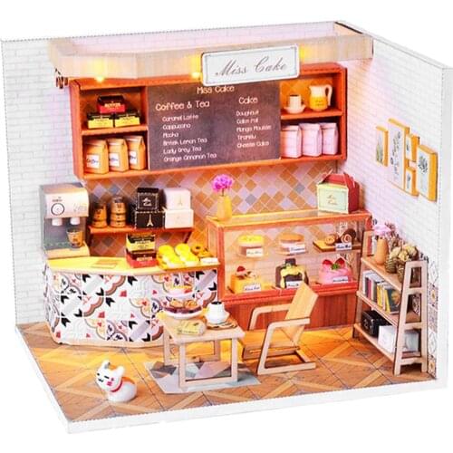 Wooden DIY Miniature Dollhouse Kit with Furniture and Accessories, 1:24 Scale Wooden Dollhouse Kit for Kids & Adults