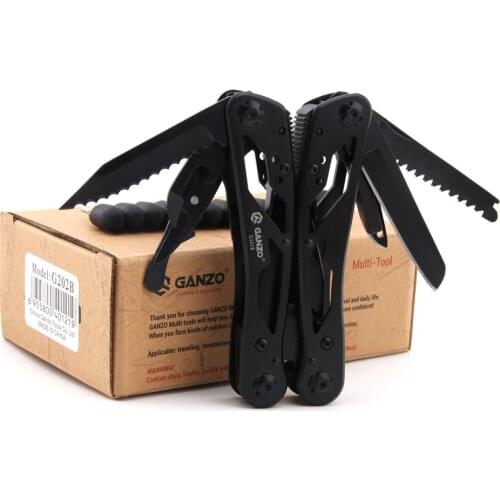 Ganzo G202B 24 in 1 Multi Functional Plier Outdoor Camping Pocket Tools with Scissors Can Opener Screwdriver Bit