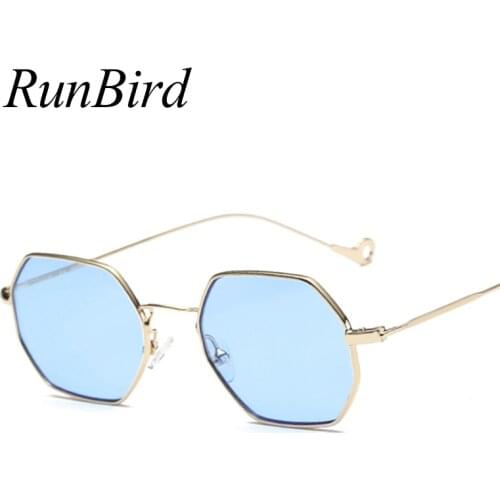 2018 New Metal Frame Mirror Optical Sun Glasses Women Classic Hexagon Square Clear Sunglasses Men Fashion Brand Designer 372R