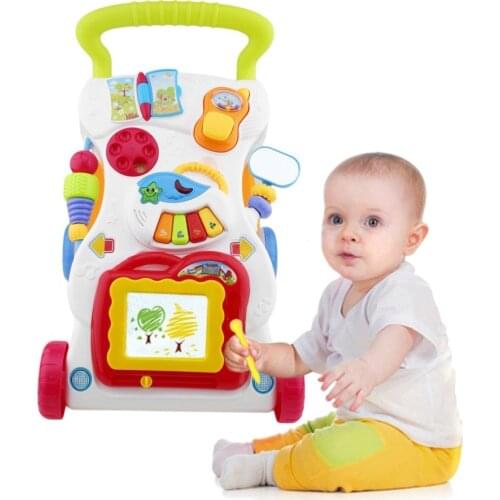 New Baby Walker Toddler Walking Assistant Multifunctional Music Handcart Infant Trolley Sit-to-Stand Walker First Step Cars Toys