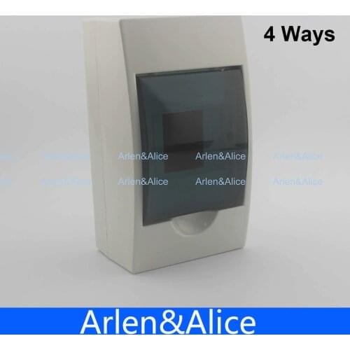 2 - 4 ways Plastic distribution box for circuit breaker indoor on the wall