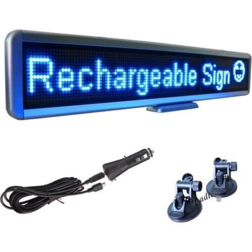 12V Car Bus Led Sign Programmable Advertising Message board , Included Dc12v Cigar Lighter and Vacuum Suckers for Window Display