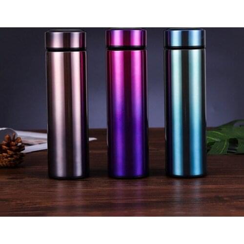 450ml Double Wall Gradient Thermos Bottle Stainless Steel Tumbler with Tea Strainer Vacuum Flask Insulated Coffee Travel Mug