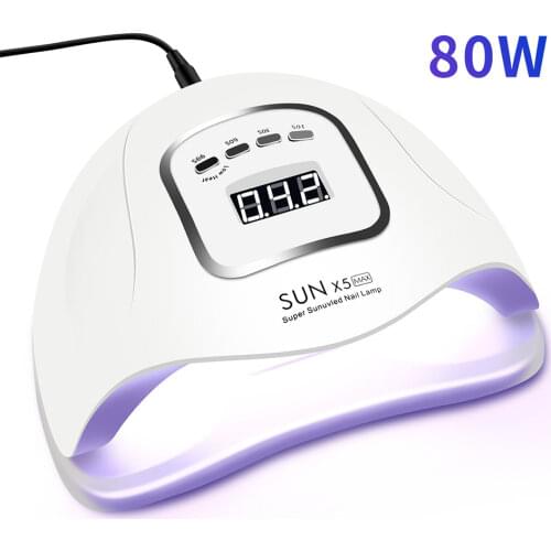 Nail Lamp For Manicure UV LED Lamp For Drying Nails Nail Dryer Machine Gel Nail Polish Auto Sensing Nail Tools LCD Display