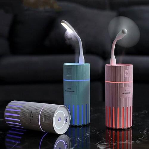 320ML Ultrasonic USB Humidifier Air Purifier with 7 Color LED Light Aromatherapy Mist Maker Fogger for Home Car Aroma Diffuser