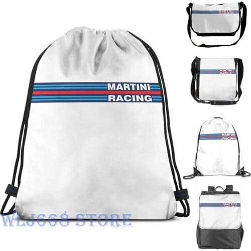 Funny graphic print shoulder Bags women Martini Racing Single shoulder backpack travel for men Gym Bag