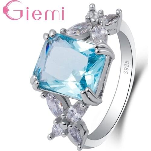 Romantic 100% 925 Sterling Silver CZ Crystal Finger Ring with Cross Wedding Band Women 925 Sterling Silver Fashion Jewelry