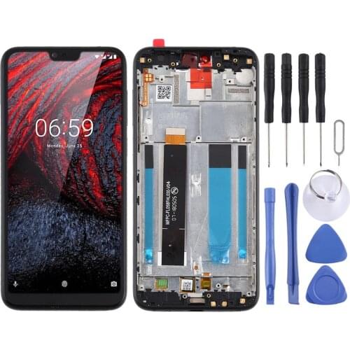 LCD Screen and Digitizer Full Assembly with Frame for Nokia X6 / 6.1 Plus TA-1099 TA-1116 TA-1103 TA-1083