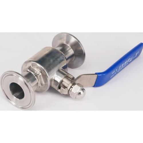 1" 25mm 304 Stainless Steel Sanitary Ball Valve 1.5" Tri Clamp Ferrule Type