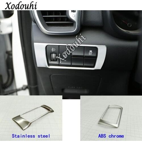 For Kia Sportage KX5 2019 2020 Car Sticker Styling Cover Body Detector Front Head Fog Light Switch Button Trim Frame Lamp 1pcs