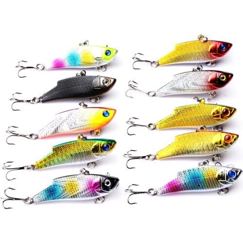 1Pcs winter VIB sinking Fishing Lure 5.5cm/10g Pesca Hooks Fish Wobbler