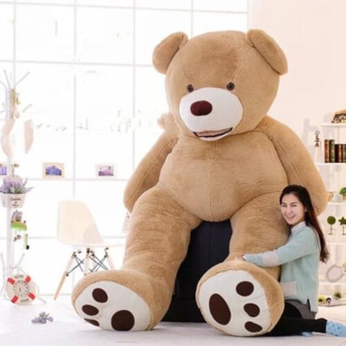 100-260cm America Giant Teddy Bear Plush Toys Soft Teddy Bear Outer Skin Coat Popular Birthday&Valentines Gifts Girls Kids Toy