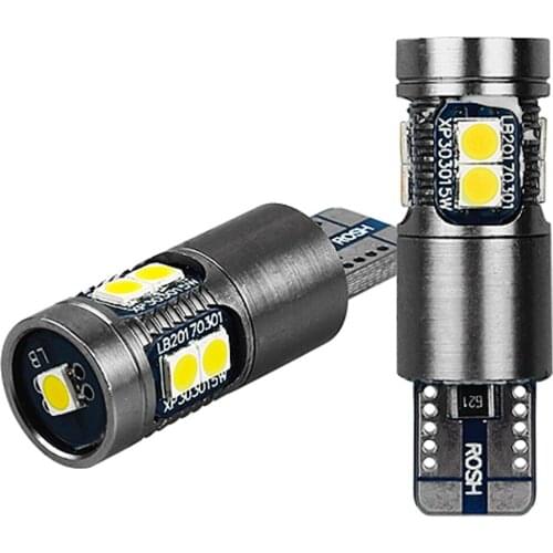 2x T10 LED Car Side Width Lights Turn Signal Lamp 3030 9SMD Reading Light Supper Bright CANBUS Free White For VW Toyota Honda